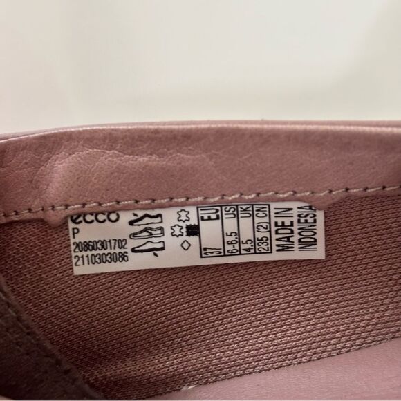 Ecco Women's Size 38 (6-6.5) Simpil W Woodrose Purple Leather Slip On Shoes - Picture 6 of 8